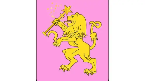 Томские художницы показали альтернативный герб Красноярска в розовом цвете  